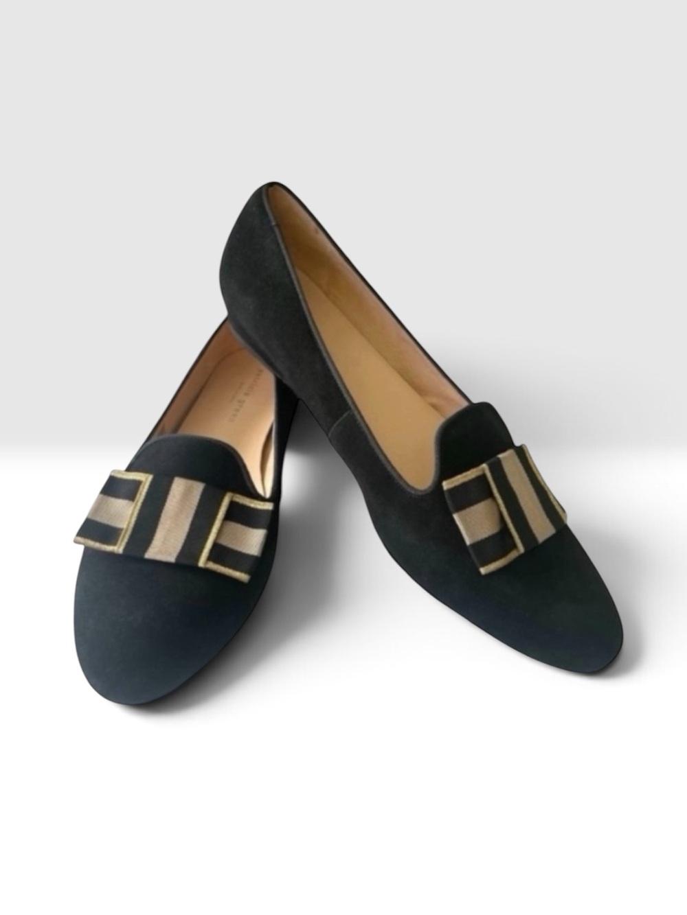 PATRICIA GREEN AVERY SMOKING
SLIPPER FLAT BOW SUEDE LOAFER